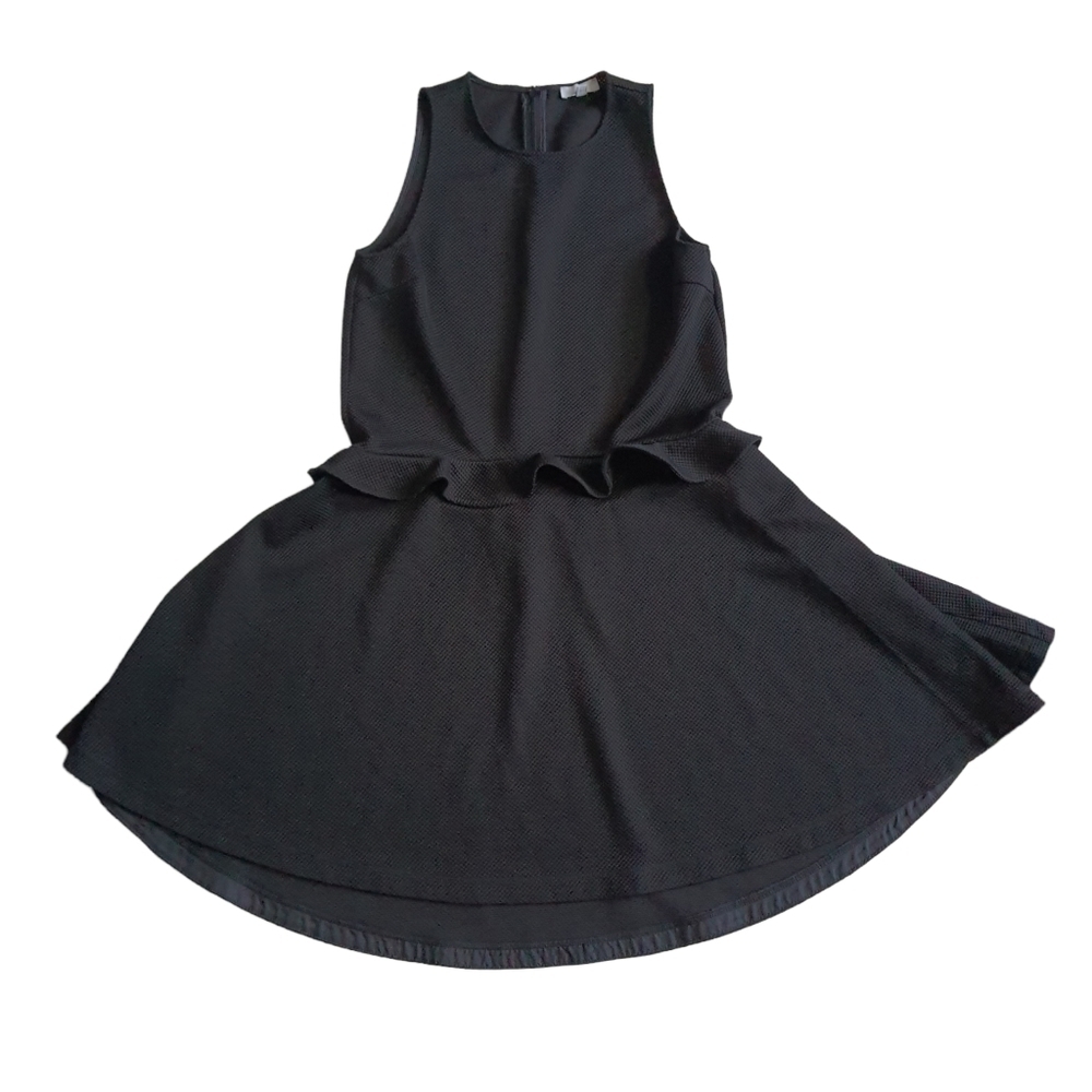 b+ab Sleeveless Fit and Flare Dress Ruffle Waist Size Small Classy LBD